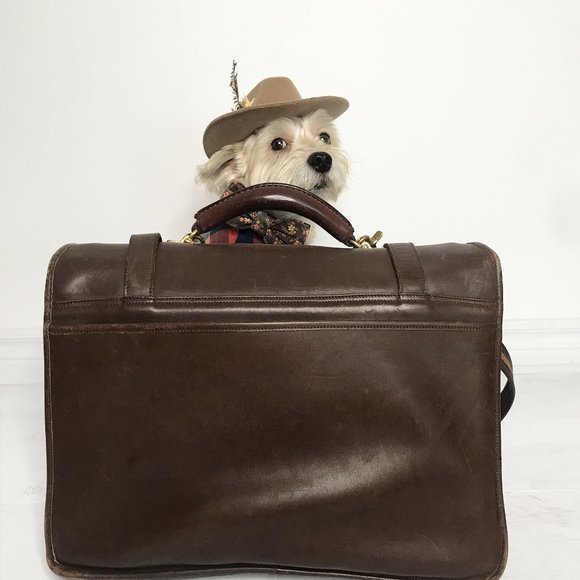 1980's Leather Laptop Bag - Picture 6 of 12